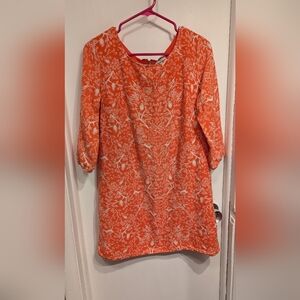 Old Navy Shift Dress Woodland Animal Coral Large